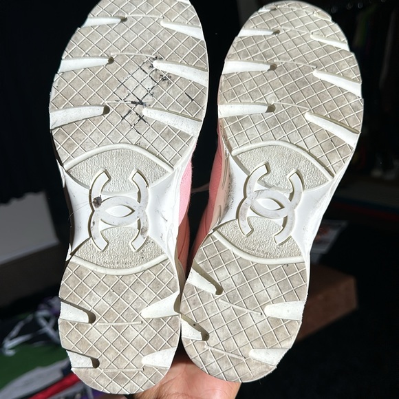 Chanel pink canvas trainer sneaker - Picture 6 of 7